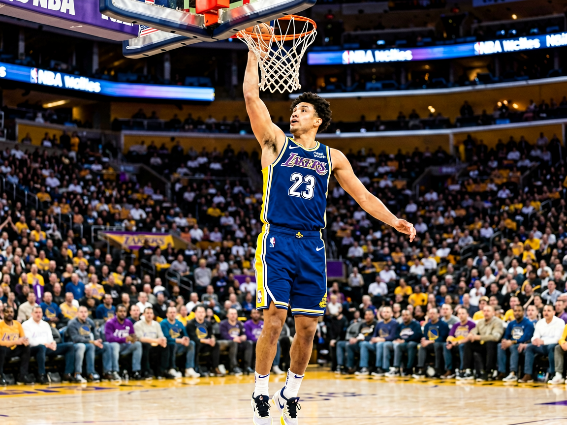 NBA篮球比赛中球员扣篮的精彩画面